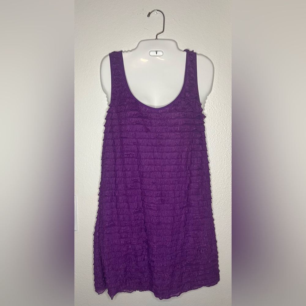 Free People Intimately Purple Crinkle Mini Dress